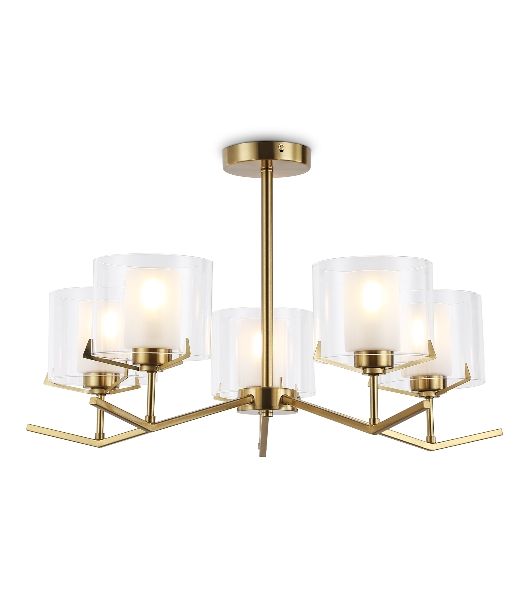 Светильник Ambrella light LH57007/5 BS/FR латунь/белый матовый E14/5 max 40W D690*390