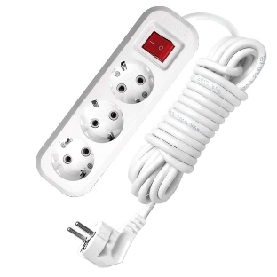 Удлинитель 3х7 м с заземл. 16А IP20 S-303 с выкл. ПВС 3х1 UNIVersal 9631988