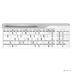Клавиатура беспроводная A4Tech Fstyler FBK25, USB, Bluetooth/Радиоканал, белый/серый, фото34