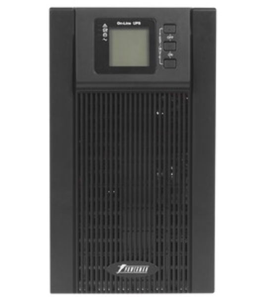 Источник бесперебойного питания PowerMan Online 2000VA черный (Online-Double conversion/LCD Display/USB/Software/RJ11/45,RS-232)
