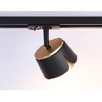Трековый однофазный светильник Ambrella light GL5344 BK/GD черный/золото GX53 D100*66, фото 1