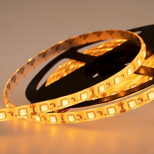 Лента светодиодная силикон, 10 мм, IP65, SMD 5050, 60 LED/m, 12 V, цвет свечения желтый