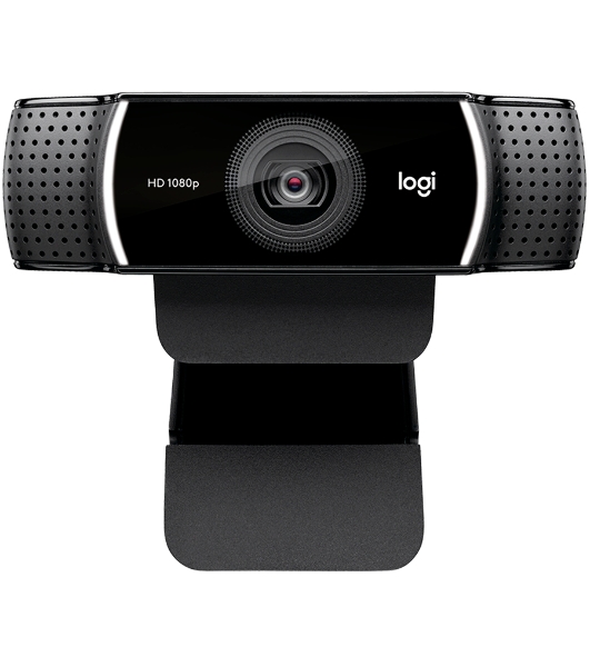 Веб-камера Logitech C922 Pro Stream 1920x1080, 30 кадр/с, USB Type-A, микрофон (2 шт, шумоподавление), автоматическая фокусировка, автоосвещение, универсальное крепление