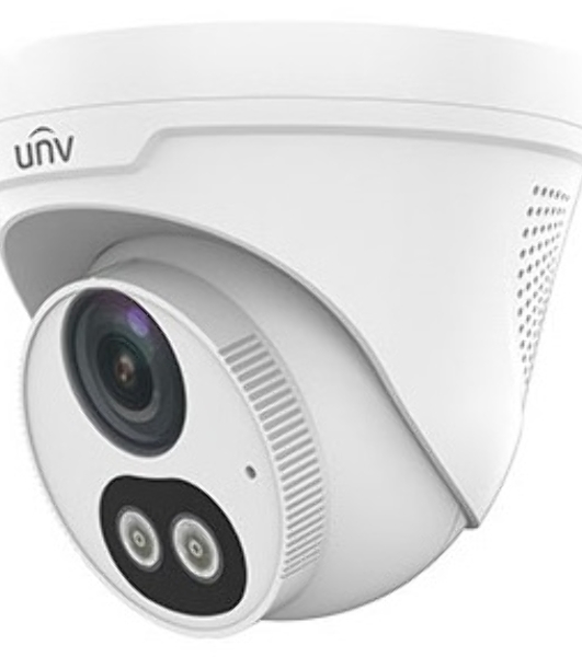 Видеокамера Uniview IP купольная, 1/2.8' 2 Мп КМОП @ 30 к/с, ColorHunter, ИК-подсветка и подсветка видимого спектра до 30м., EasyStar 0.003 Лк @F1.6, объектив 4.0 мм, WDR, 2D/3D DNR, Ultra 265, H.265,