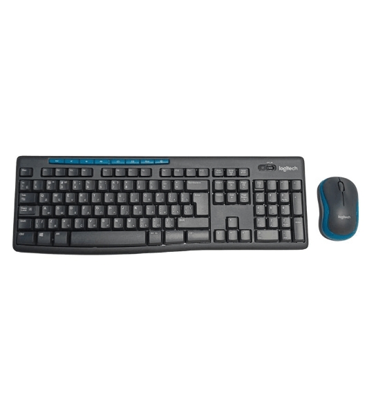 Комплект клавиатура+мышь Logitech MK275 беспроводной, USB, 1000 DPI, голубой/чёрный