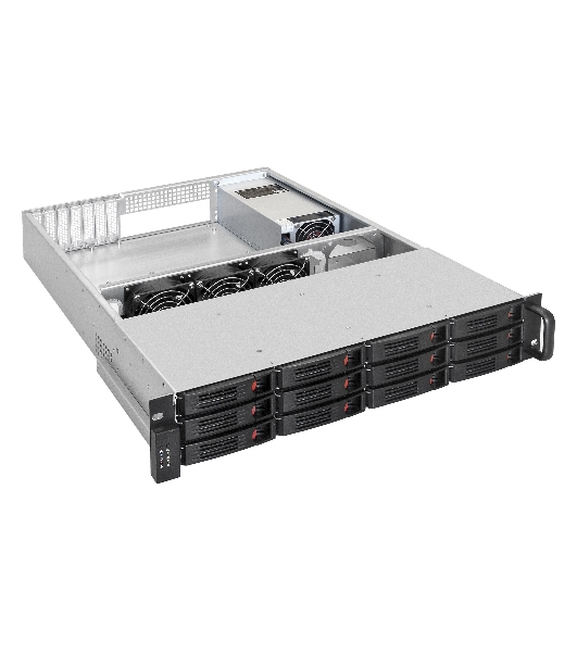 Серверный корпус ExeGate Pro 2U660-HS12 (RM 19', высота 2U, глубина 660, БП 2U-700ADS, 12xHotSwap)
