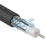 Кабель коаксиальный PROconnect RG-6U, 75 Ом, CCS/Al/Al, 48%, бухта 100 м, черный OUTDOOR, фото 1