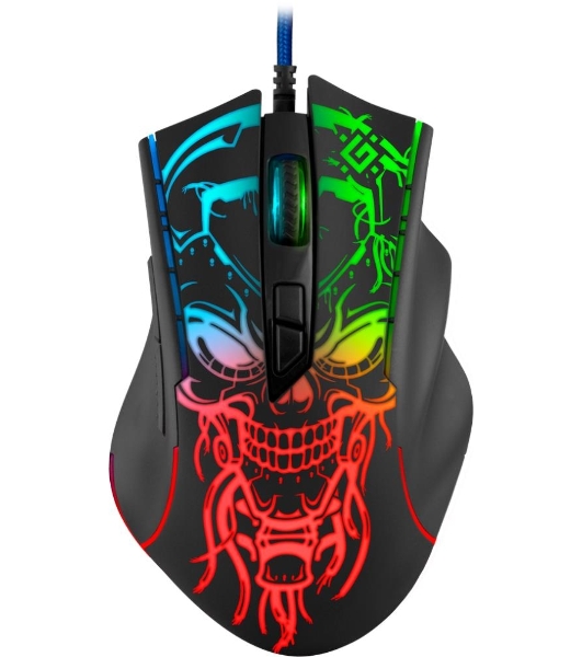Мышь проводная Defender Bulletstorm GM-928 черный, 7200 dpi, USB, кнопки - 7