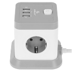 Сетевой фильтр Cablexpert Tower, TWR-4-U3-W-2, 4р, 10А, 3xUSB, 3.1А, 2 м, ур. защиты 2+, белый, коробка, фото4