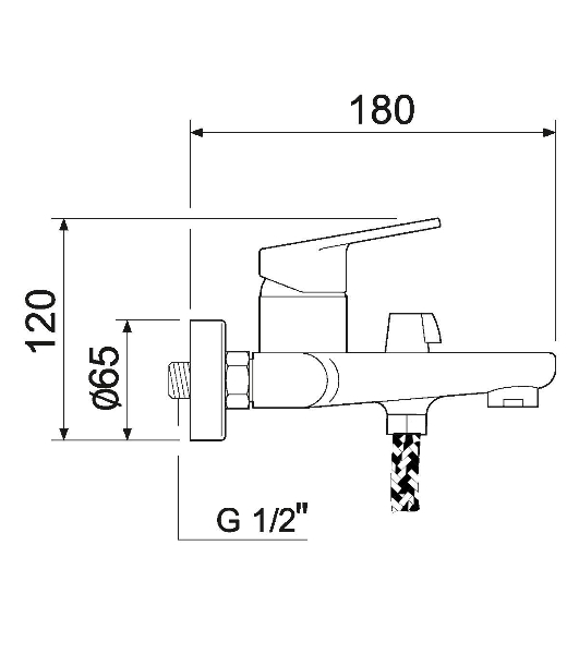 SL132-009E Смеситель для ванны, ø35
