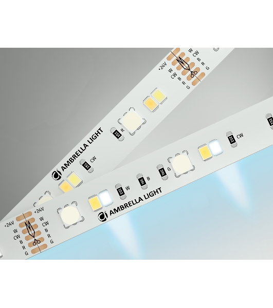 Светодиодная лента Ambrella light GS4501 5050+2835 90Led/ 13W m/ 24V IP20 RGB+CCT 3000-6500K/5000*12*1.87mm (6 конт.)