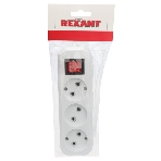 Колодка Rexant 3 гнезда с заземлением 11-8704, фото4
