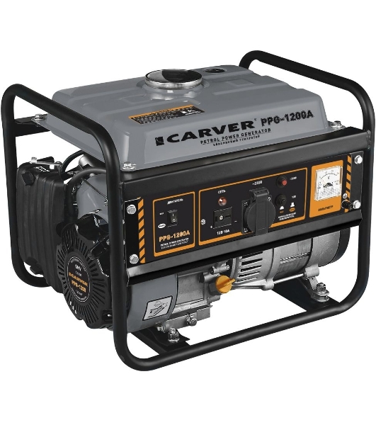 Электрогенератор бензиновый Carver PPG-1200, 1.05 кВт, 65 дБ, 24 кг