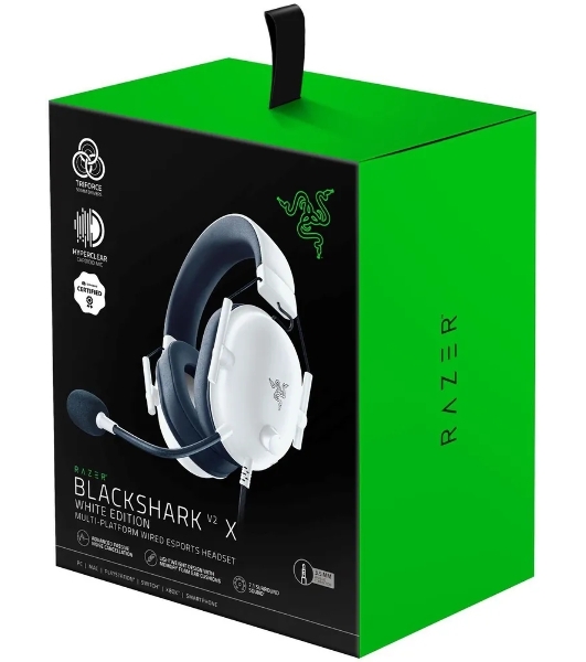 Гарнитура Razer Blackshark V2 X белый, проводная, 3.5 мм