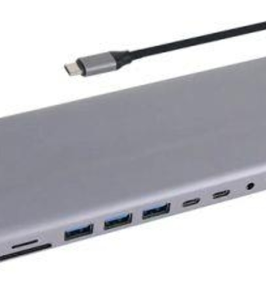 Адаптер VCOM TypeC -->3*USB3.0+2*USB2.0+VGA+RJ45+SD+TF+AUD+HDMI+DP+2*USB3.1 Data+PD