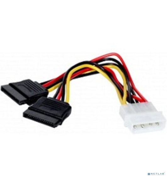 Кабель питания 2xSATA (от разъема Molex (IDE) блока питания), 15 см ExeGate