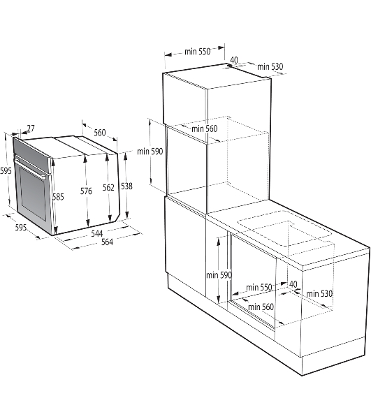 Духовой шкаф электрический Gorenje BPS6737E14BG черный