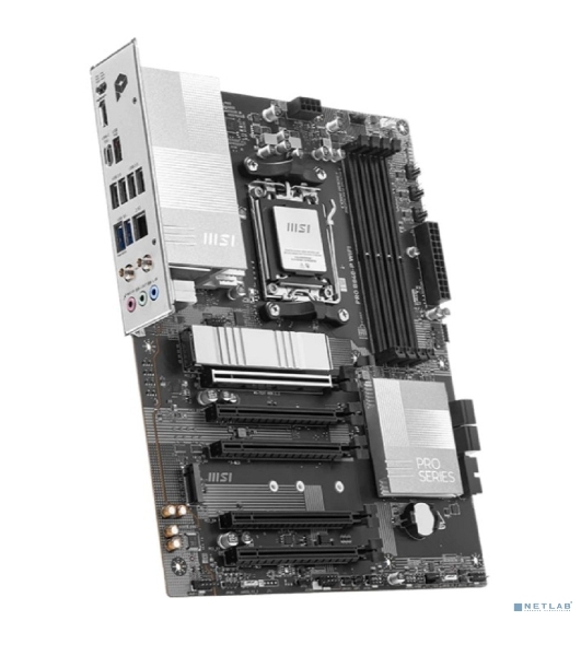 Материнская плата MSI PRO B840-P WIFI, Socket AM5, AMD B840, 4xDDR5, 4xSATA, 2xM.2, 1xPCI-E 4.0 x16, 1xPCI-E 3.0 x4, 3xPCI-E 3.0 x1, 1xHDMI, 1x 2.5Gb LAN, 4xUSB-A 2.0, 2xUSB-A 5Gbps, 1xUSB-C 5Gbps, 1xUSB-A 10Gbps, 1xUSB-C 10Gbps, 3x3.5 мм, 7.1, ATX