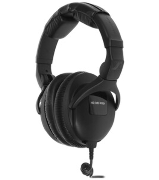 Проводные наушники Sennheiser HD 300 PRO черный, полноразмерные, Jack 3.5 мм