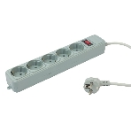Сетевой фильтр PC Pet AP01006-5-GR 5 м, 5 розеток, серый, фото 1