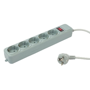 Сетевой фильтр PC Pet AP01006-5-GR 5 м, 5 розеток, серый