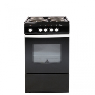 Плита электрическая De Luxe 5004.12э черный, конфорок 4 шт, духовка 46 л, 50 см x 85 см x 50 см