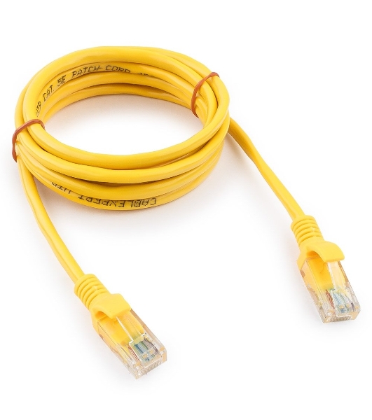 Патч-корд UTP Cablexpert cat.5e, 2м, литой, многожильный, желтый