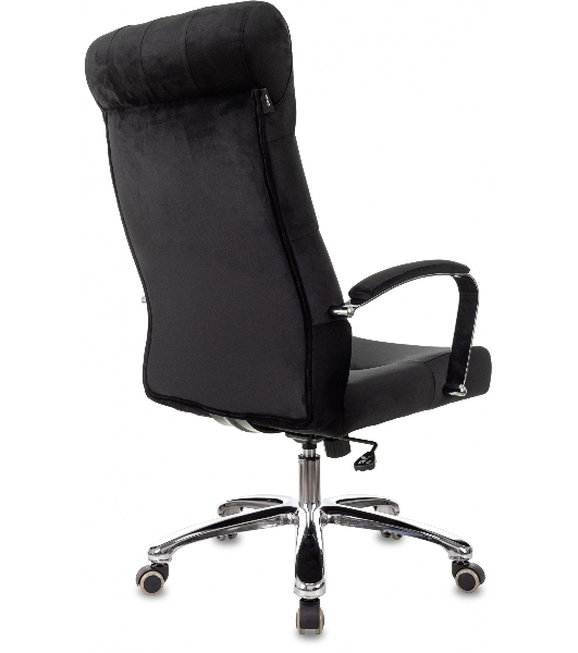 Кресло руководителя Бюрократ T-9928SL Fabric черный Italia Black, крестов. металл хром