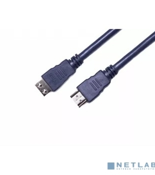 Кабель HDMI CP-HM-HM-7.5M Wize, 7.5 м, v.2.0, K-Lock, soft cable, 19M/19M, позол.разъемы, экран, темно-серый, пакет