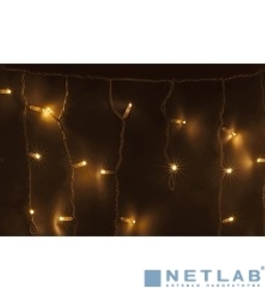 Гирлянда Neon-night Айсикл (бахрома) светодиодный, 4,8 х 0,6 м, белый провод, 230 В, диоды теплый белый, 176 LED