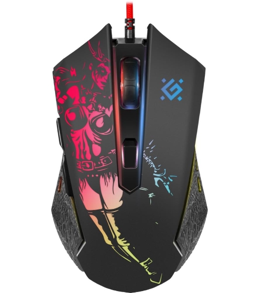 Мышь проводная Defender Sin'Sister GM-933 черный, 7200 dpi, USB, кнопки - 6