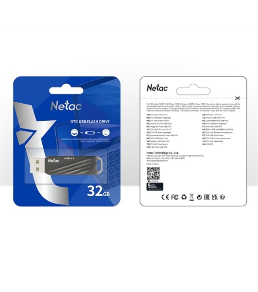 Флешка USB Netac US11 32Gb USB 3.0+TypeC Dual Flash
