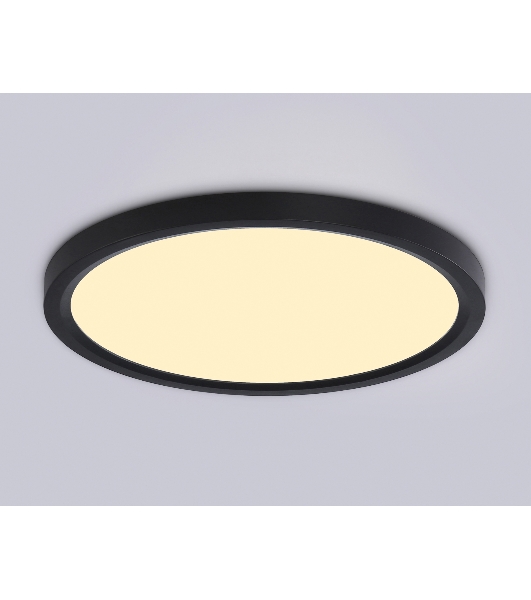 Светильник светодиодный ультратонкий Ambrella light FZ1906 BK черный IP54 26W 3000K-6500K CCT-переключатель D370*25 (Без ПДУ)