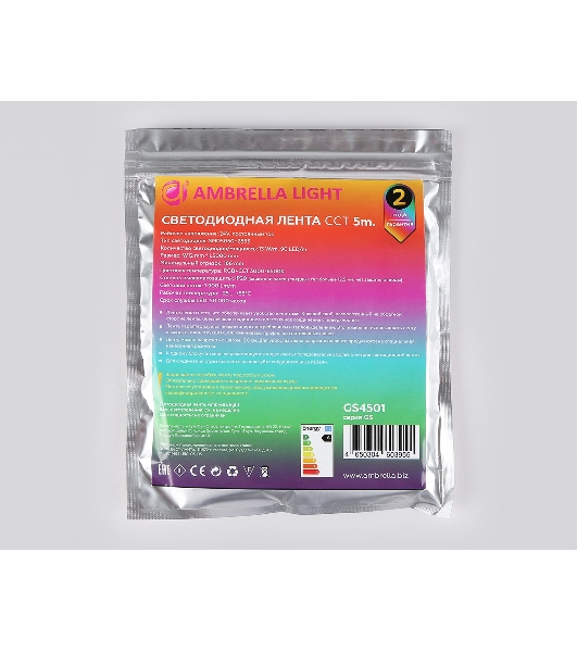 Светодиодная лента Ambrella light GS4501 5050+2835 90Led/ 13W m/ 24V IP20 RGB+CCT 3000-6500K/5000*12*1.87mm (6 конт.)
