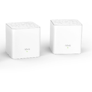 МаршрутизаторTenda nova MW3 (2 роутера) АС1200 Двухдиапазонная Wi-Fi Mesh система, 2 порта fast ethernet RJ45