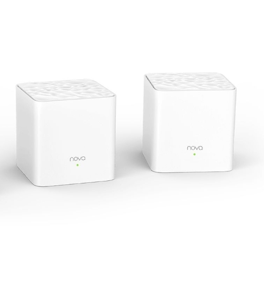 МаршрутизаторTenda nova MW3 (2 роутера) АС1200 Двухдиапазонная Wi-Fi Mesh система, 2 порта fast ethernet RJ45