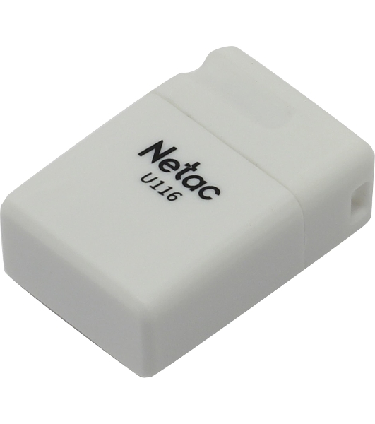 Флешка USB Netac U116 (NT03U116N-016G-20WH), 16Gb, USB 2.0, R/W 70/30, белый