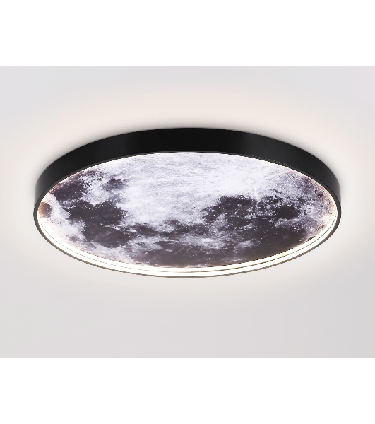 Настенно-потолочный светодиодный светильник Ambrella light FW11113 BK черный 31W LED 3000-6400K D500*38