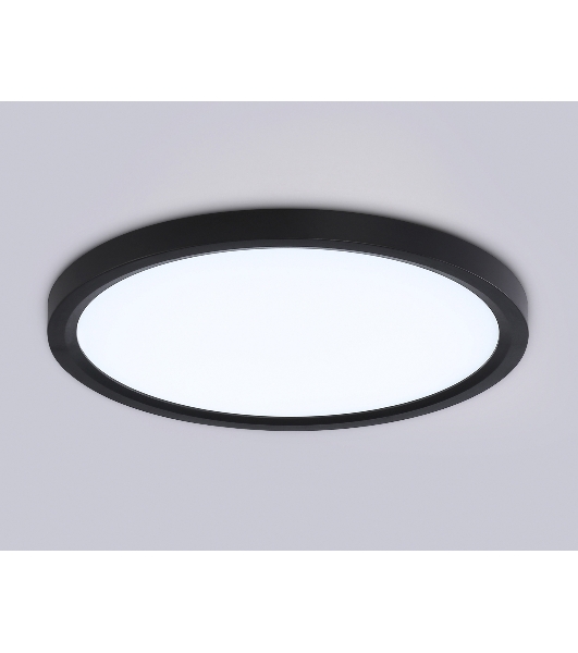 Светильник светодиодный ультратонкий Ambrella light FZ1906 BK черный IP54 26W 3000K-6500K CCT-переключатель D370*25 (Без ПДУ)