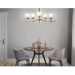 Люстра Ambrella light LH57008/6 BS/FR латунь/белый матовый E14/6 max 40W D850*420, фото7