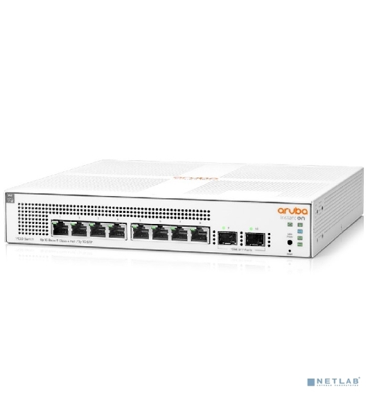Коммутатор HPE Aruba IOn 1930 8G 2SFP 124W, 8×1 Гбит/с PoE+ + 2×1 Гбит/с SFP, настраиваемый