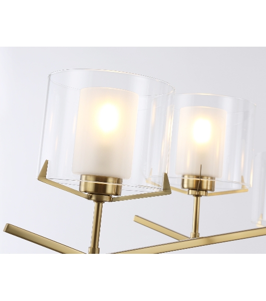 Люстра Ambrella light LH57008/6 BS/FR латунь/белый матовый E14/6 max 40W D850*420