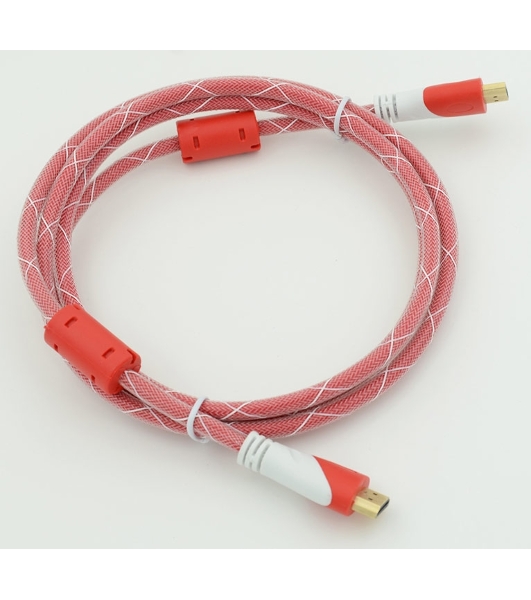 Кабель HDMI Ver.1.4 Red jack HDMI19 (m)/HDMI19 (m) 1.8м феррит.кольца позолоченные контакты