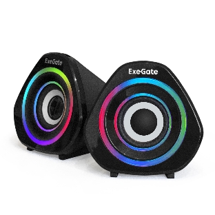 Акустическая система 2.0 ExeGate EX289680RUS Accord 210 (питание USB, 2х3Вт (6Вт RMS), 60-20000Гц, черный, RGb подсветка)