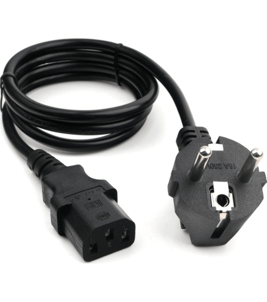 Кабель питания Cord Power Gembird/Cablexpert 1.8м, Schuko- C13, 6А, черный, с зазем.
