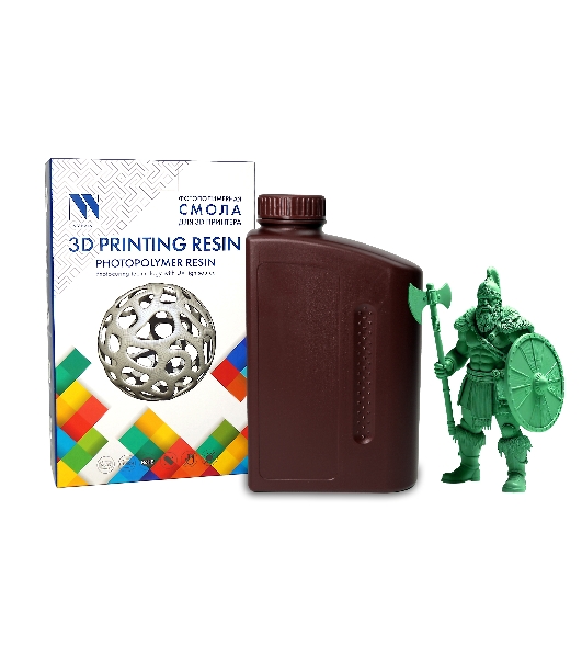 Фотополимерная смола NVPrint Standard Resin Green для 3D печати; 1 кг/бут