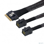 Кабель LR-Link SlimSAS x8 to 2 x miniSAS HD (SFF-8654 x8 - 2 x SFF-8643) Cable, 800мм, фото6