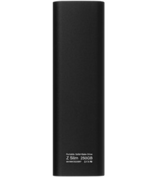 Внешний SSD Netac Z SLIM, 250 Gb, USB 3.2 Gen 2 Type-C, R/W 550/480, черный