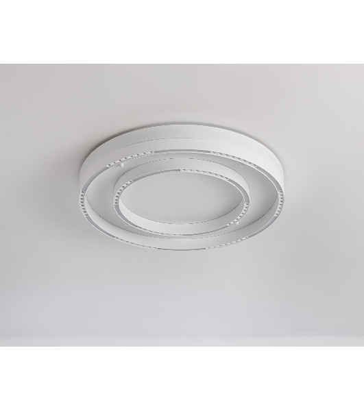 Потолочный светодиодный светильник Ambrella light FL5821 WH белый 55W 3000K/4200K/6400K D600*75 (без ПДУ)