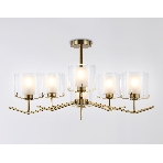 Люстра Ambrella light LH57008/6 BS/FR латунь/белый матовый E14/6 max 40W D850*420, фото5